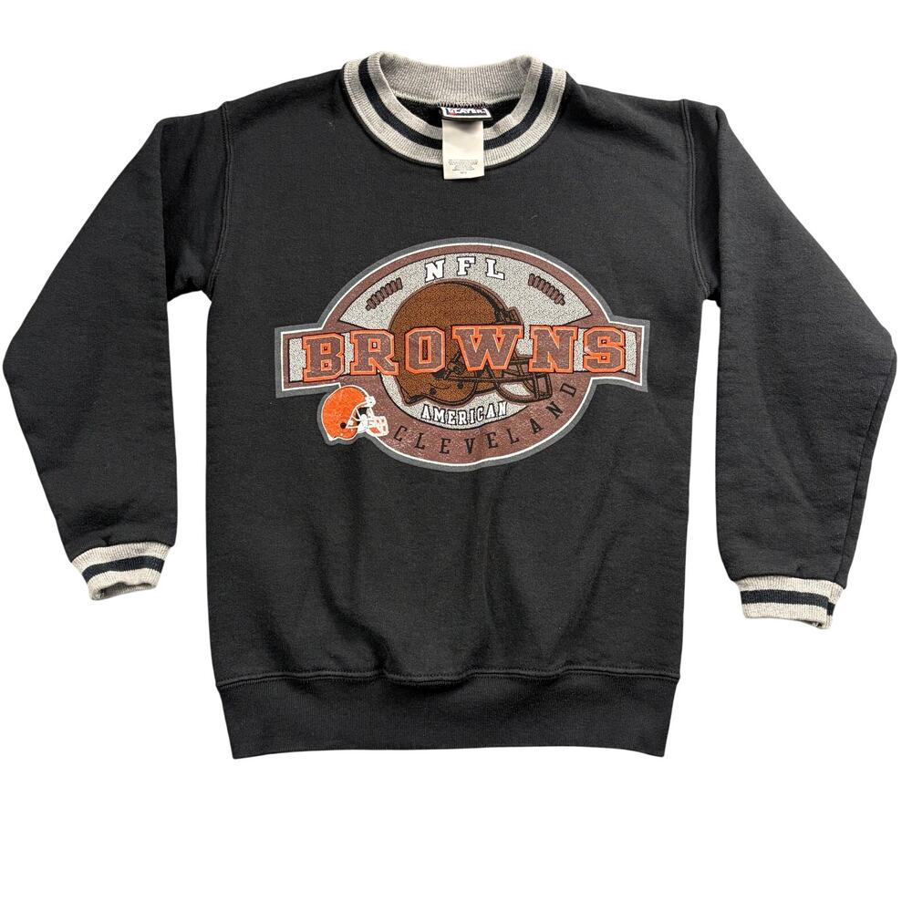 Vintage Cleveland Browns Sweatshirt Pro Player Crewneck Kids 10/12 Youth Medium